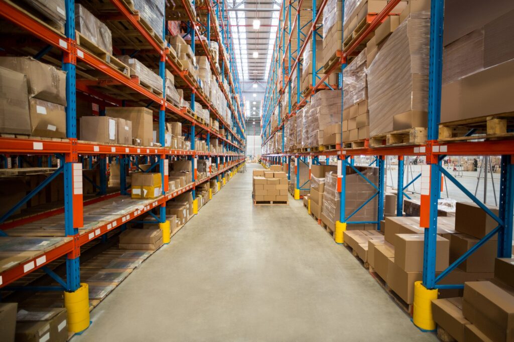 Boxes warehouse shelving Gorey