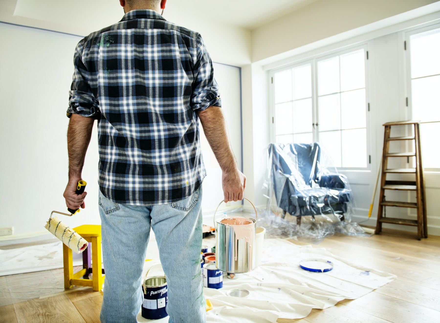 People renovating the house