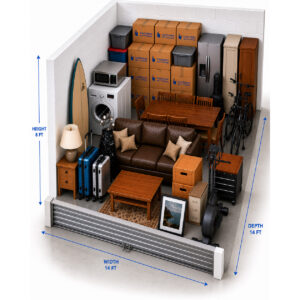 200 Sq Ft Storage Unit - External Door
